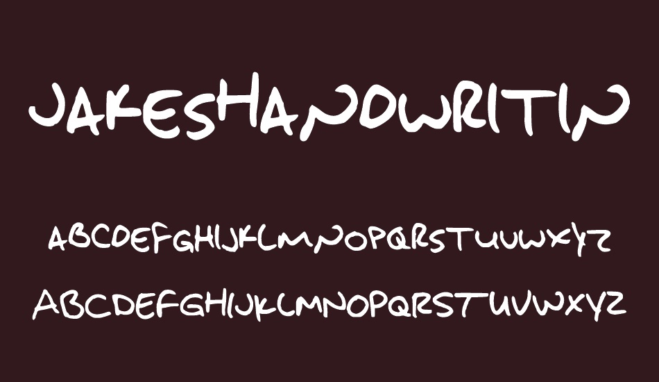 JakesHandwriting font