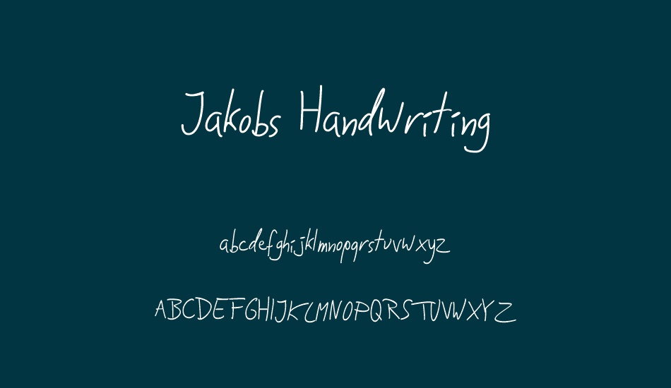 Jakobs Handwriting font