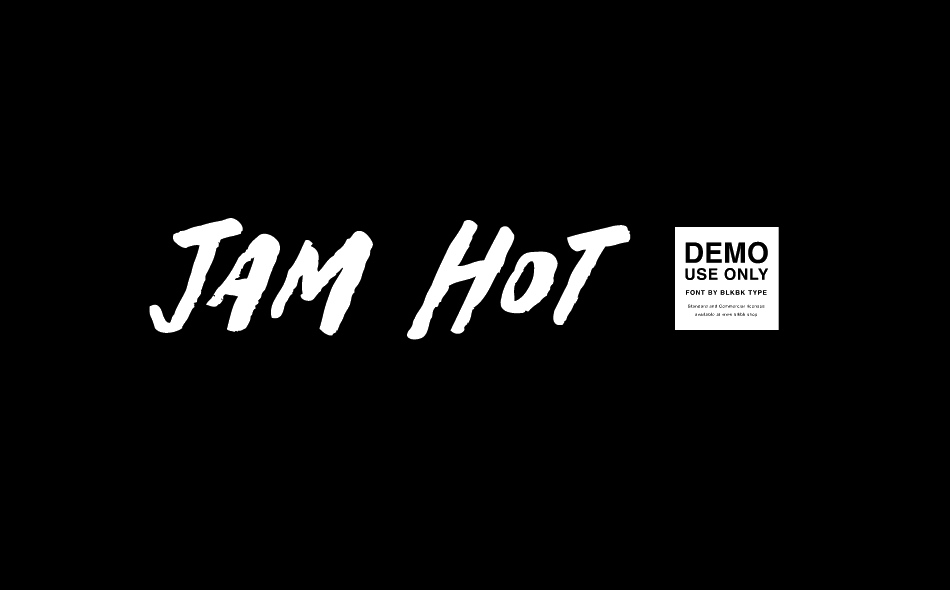 Jam Hot font big
