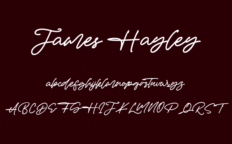 James Hayley font