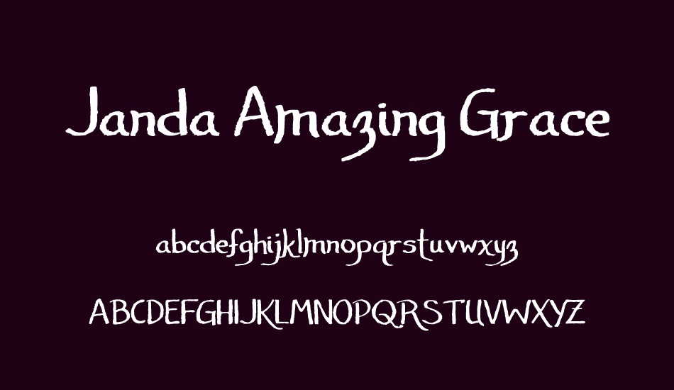 Janda Amazing Grace font