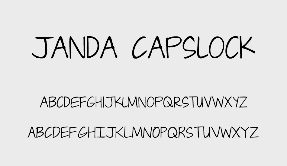 Janda Capslock font
