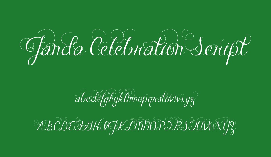 Janda Celebration Script font