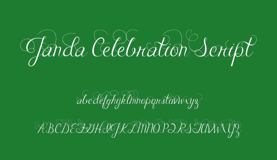 Janda Celebration Script font