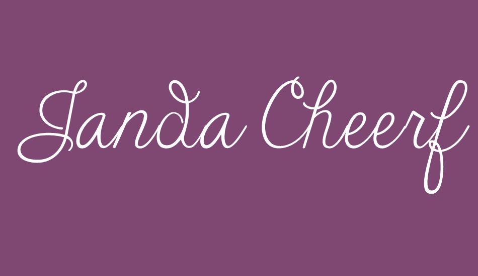Janda Cheerful Script font big