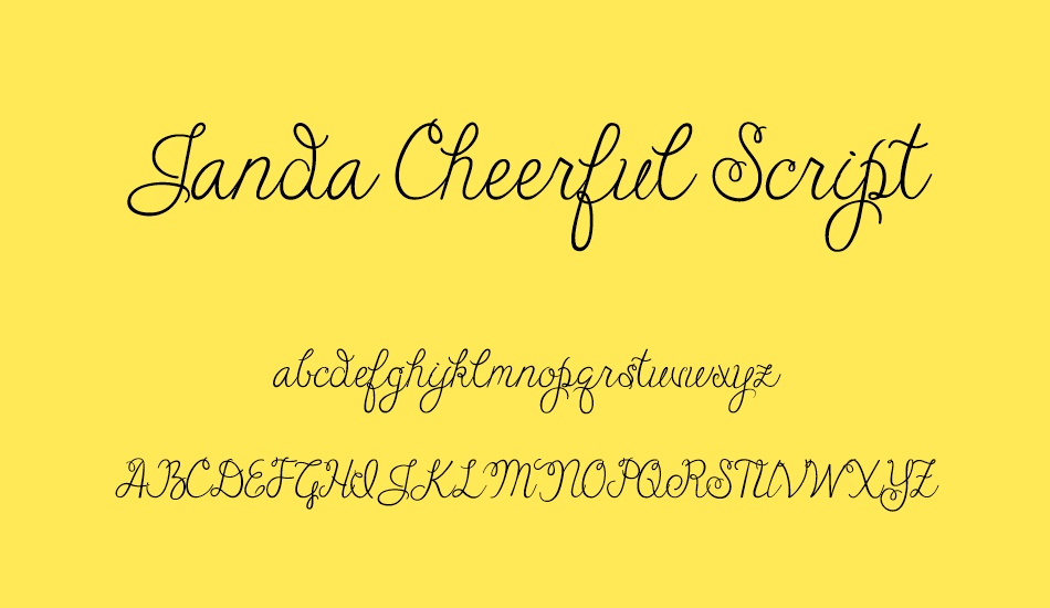 Janda Cheerful Script font