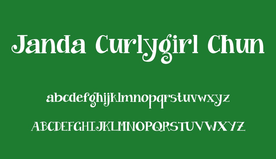 Janda Curlygirl Chunky font