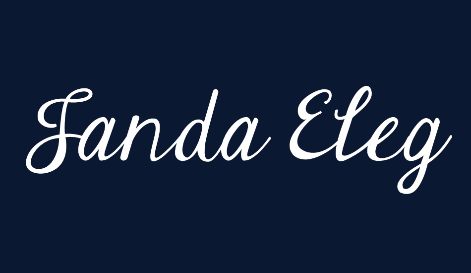 Janda Elegant Handwriting font big