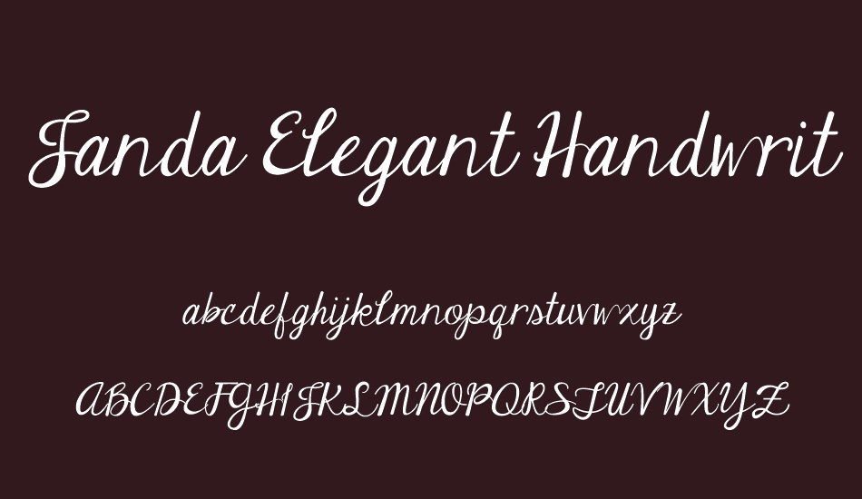 Janda Elegant Handwriting font