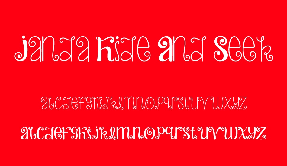 Janda Hide And Seek font