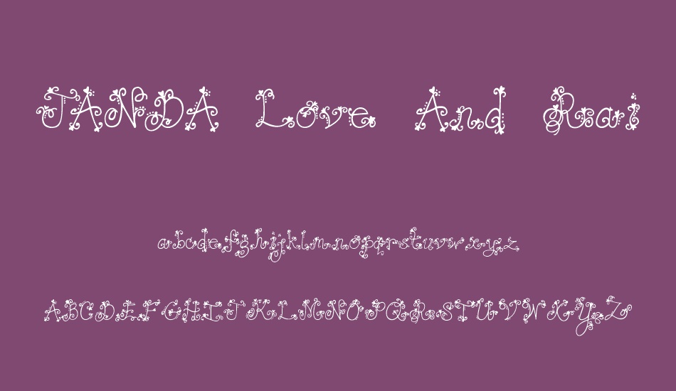 JANDA Love And Rain font