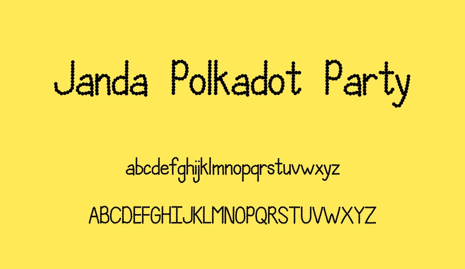 Janda Polkadot Party font