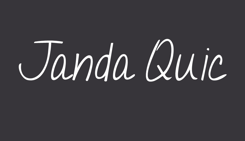 Janda Quick Note font big