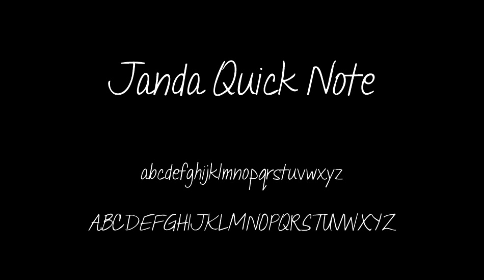 Janda Quick Note font