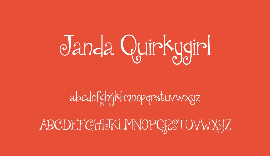 Janda Quirkygirl font