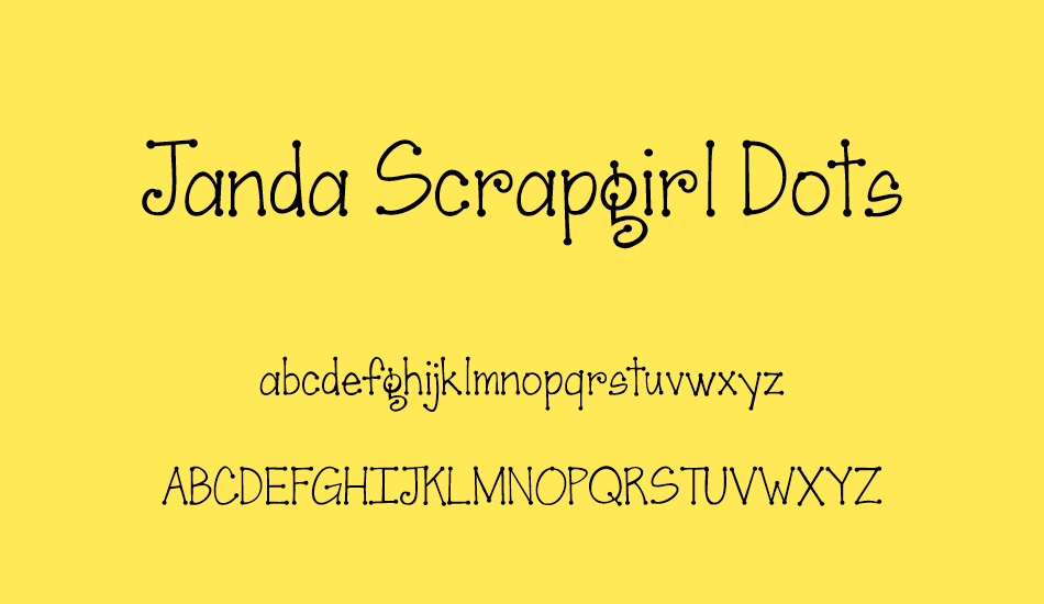 Janda Scrapgirl Dots font