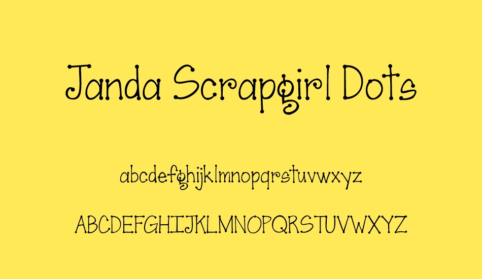 Janda Scrapgirl Dots font