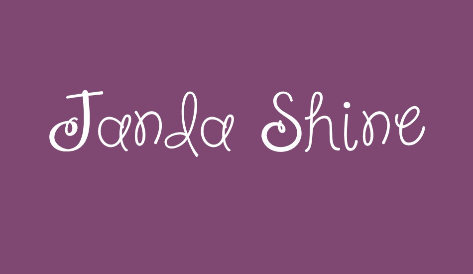 Janda Shine Your Light On Us font big