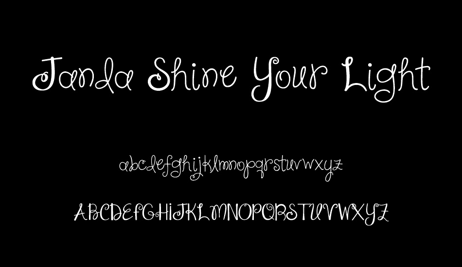 Janda Shine Your Light On Us font
