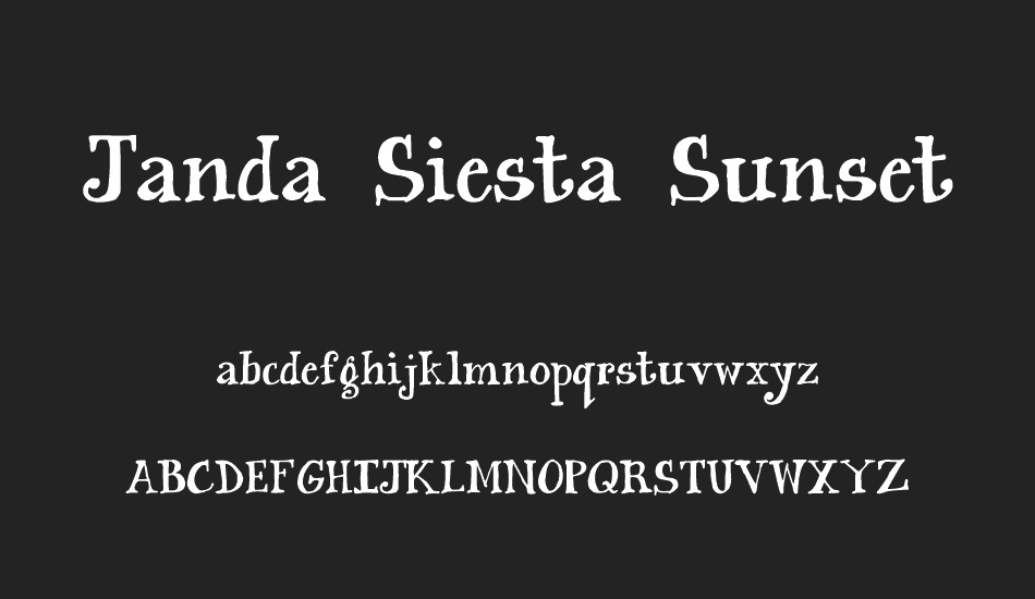 Janda Siesta Sunset font