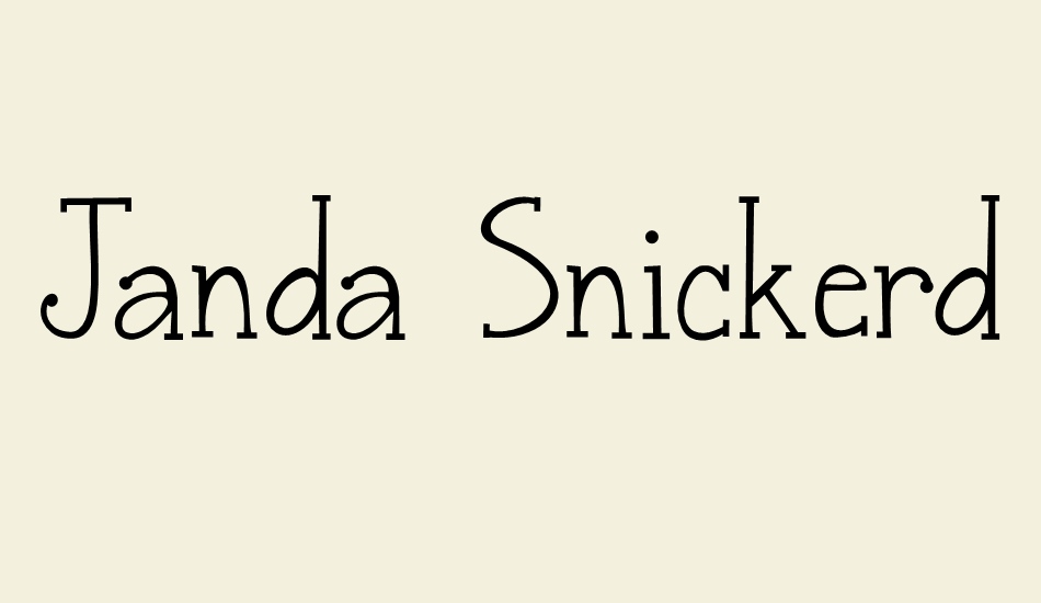 Janda Snickerdoodle Serif font big