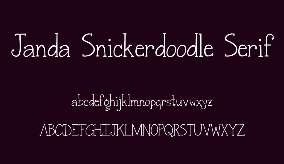 Janda Snickerdoodle Serif font