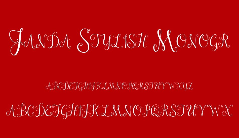 Janda Stylish Monogram font