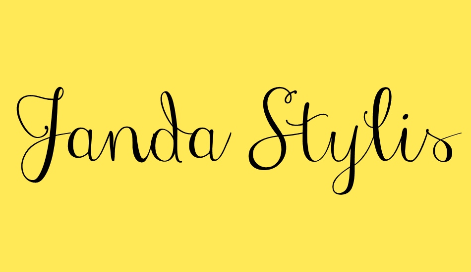 Janda Stylish Script font big