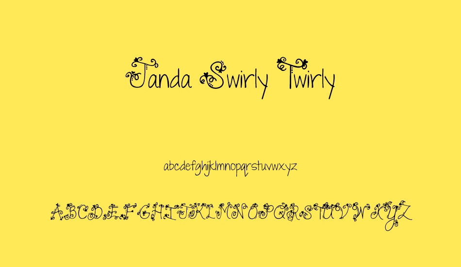 Janda Swirly Twirly font