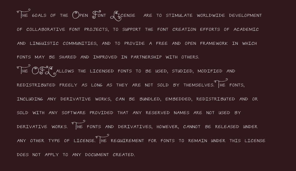 Janda Swirlygirl font 1