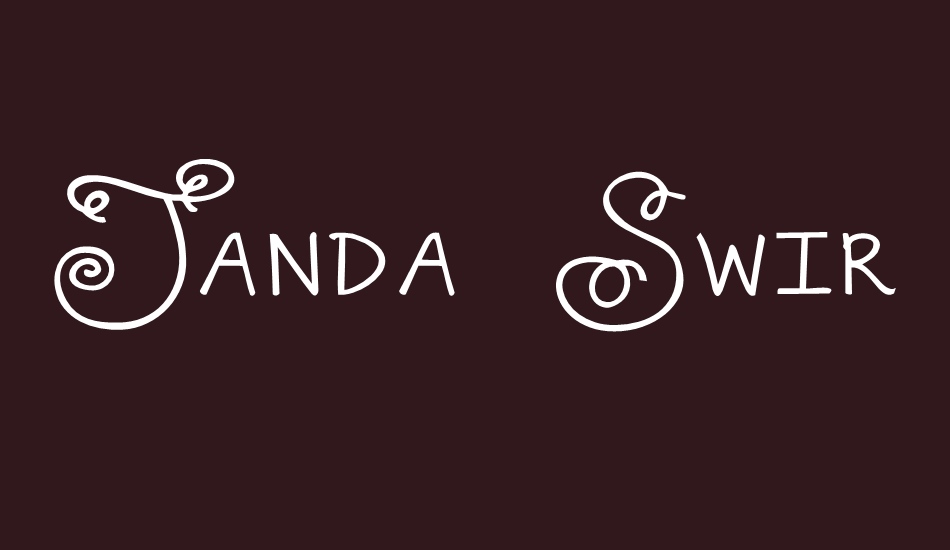 Janda Swirlygirl font big