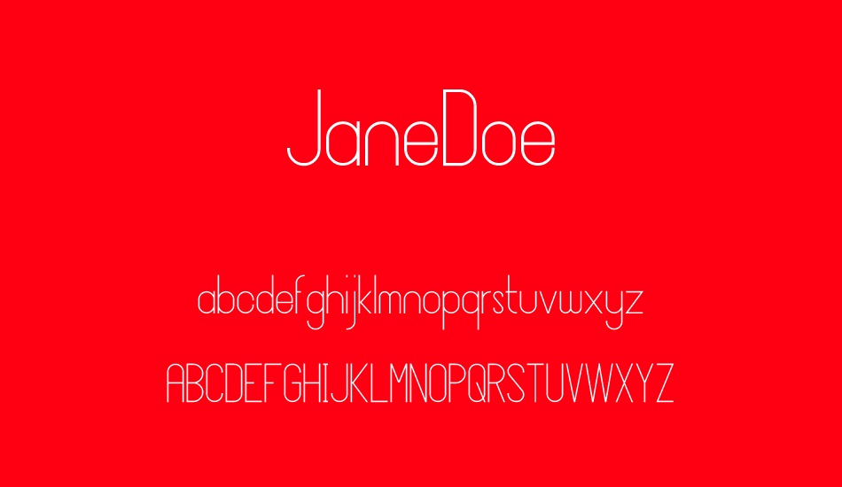 JaneDoe font