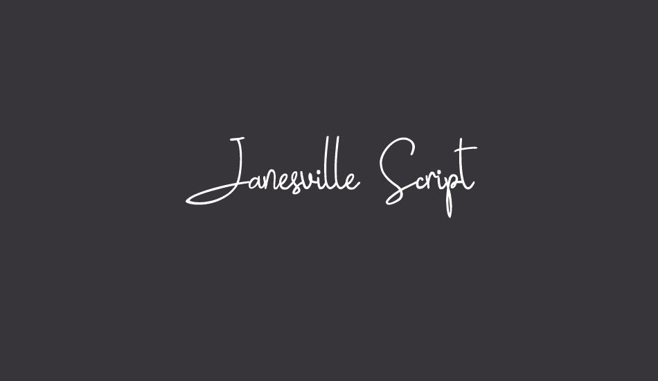 Janesville Script font big