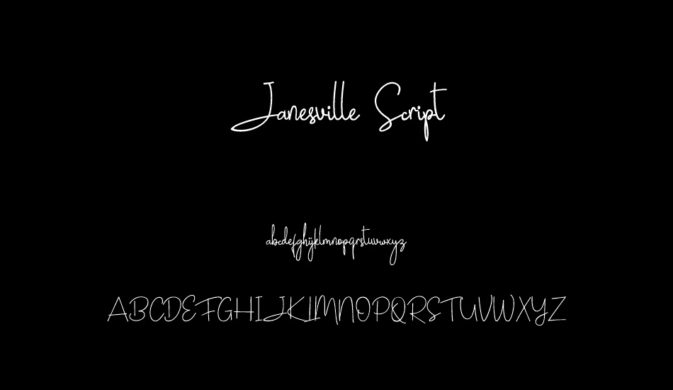 Janesville Script font