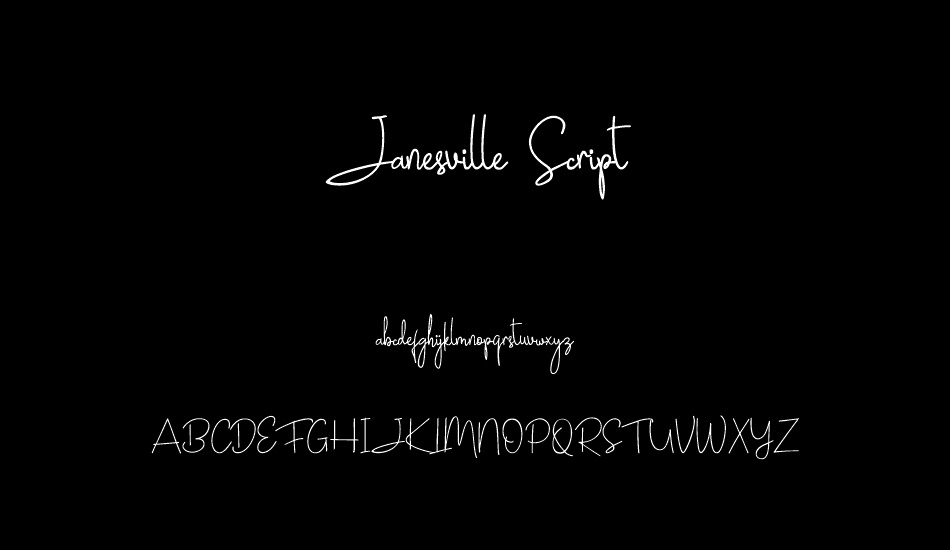 Janesville Script font