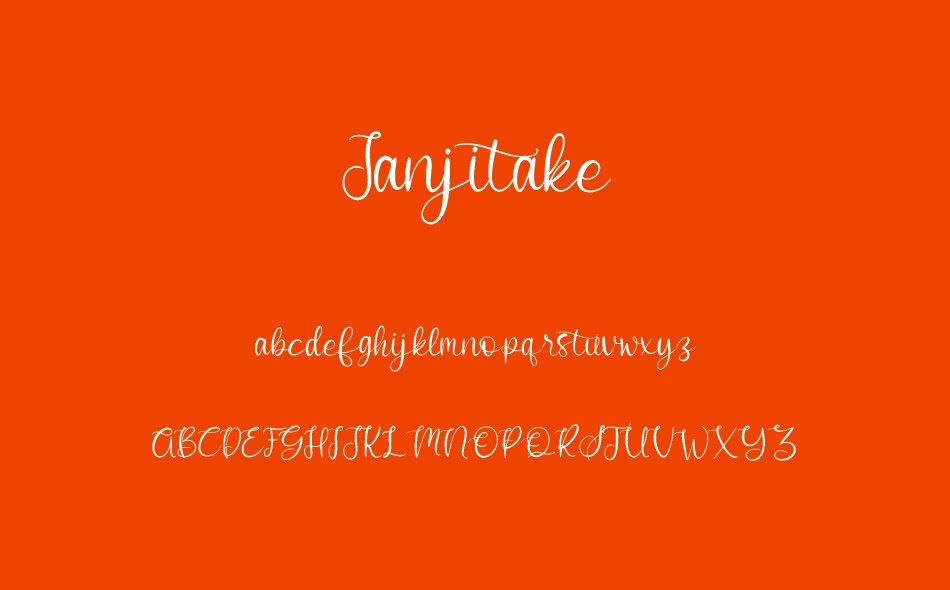 Janjitake font