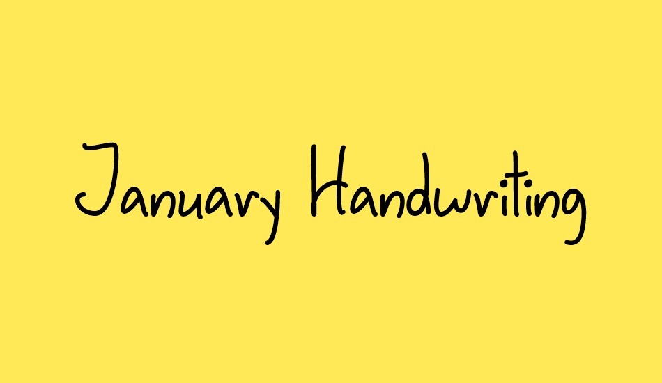January Handwriting font big