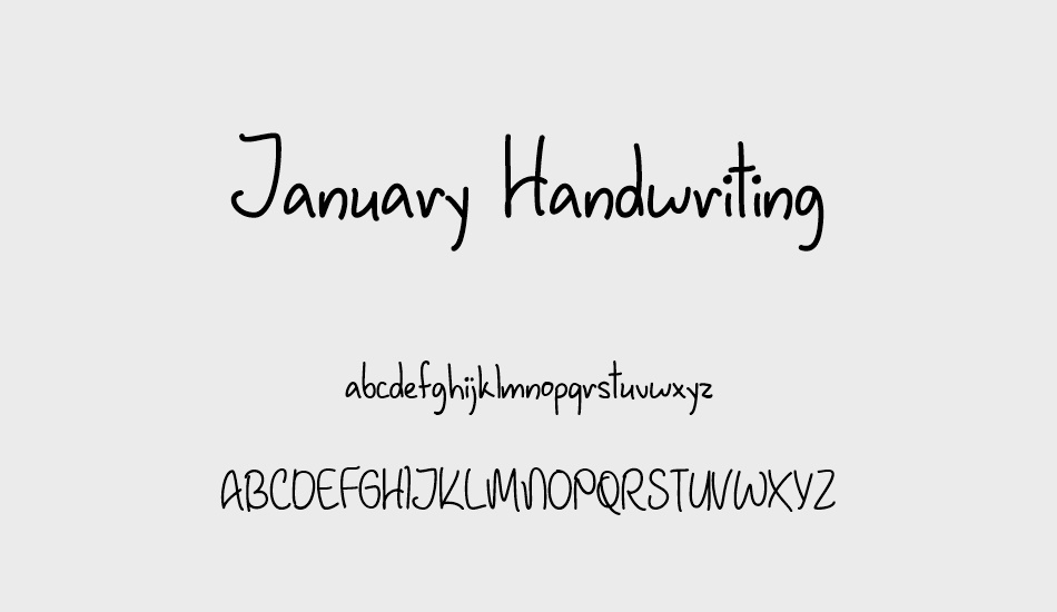 January Handwriting font