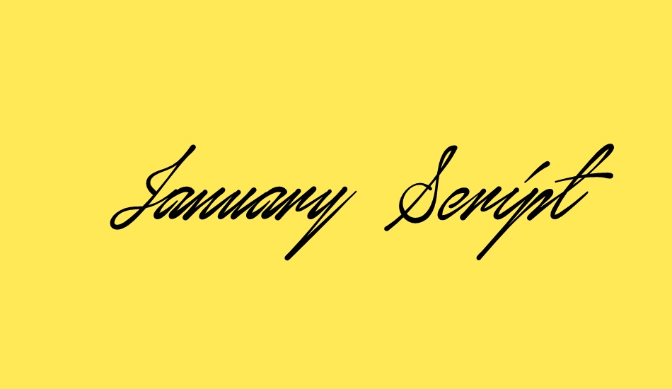 january-script-personal-use font big