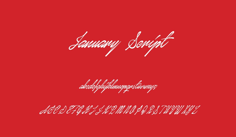 january-script-personal-use font