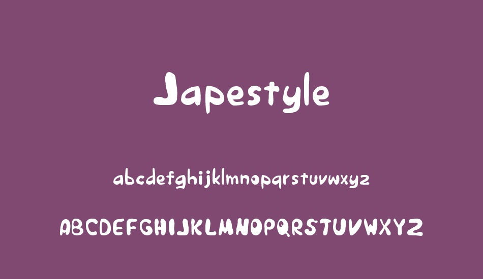 Japestyle font