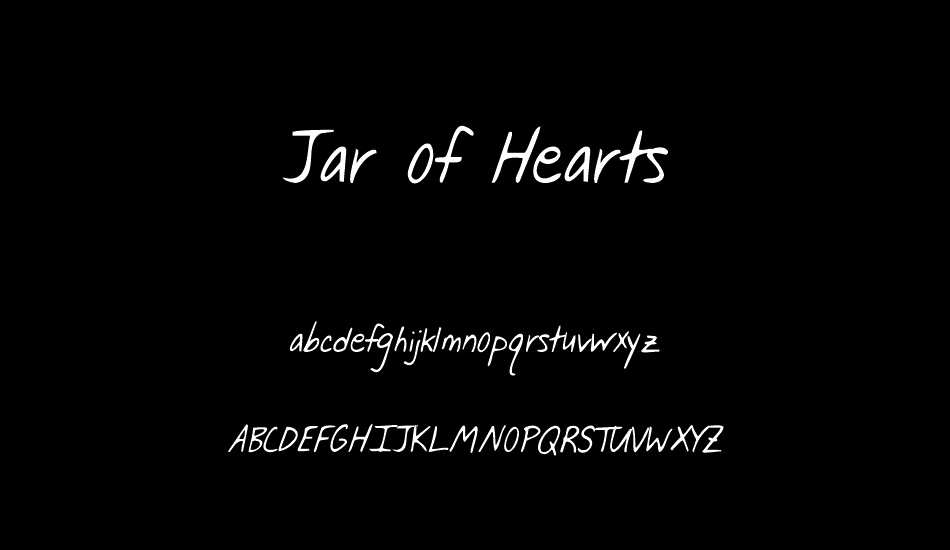 Jar of Hearts font