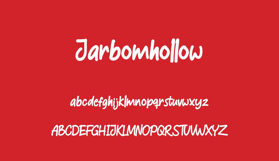 jarbomhollow font