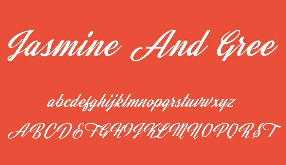 Jasmine And Greentea font