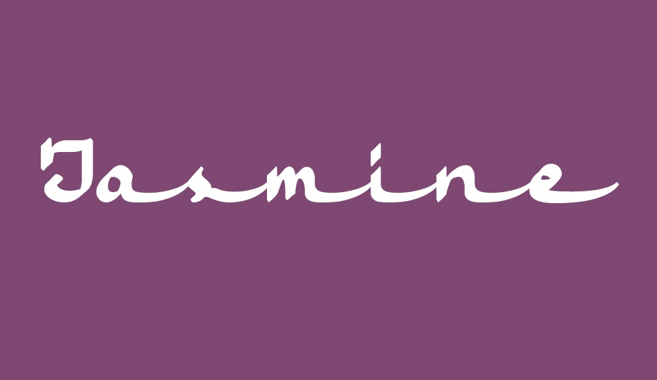 Jasmine Script regular font big