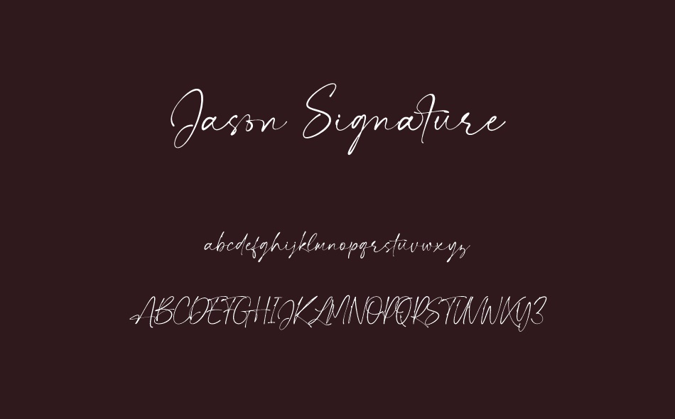 Jason Signature font