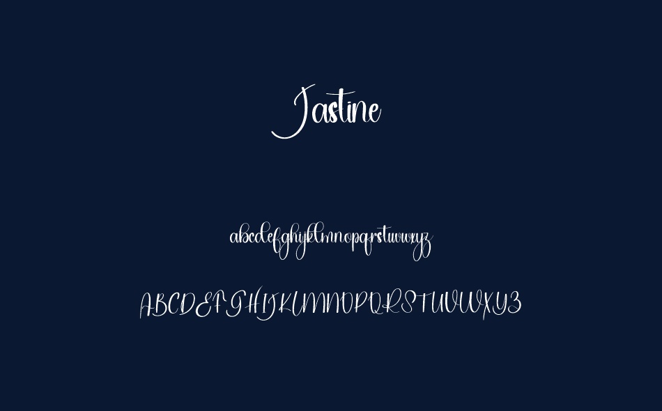 Jastine font