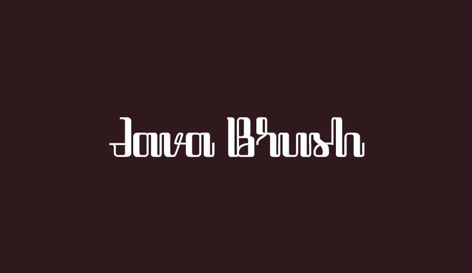 Java Brush font big