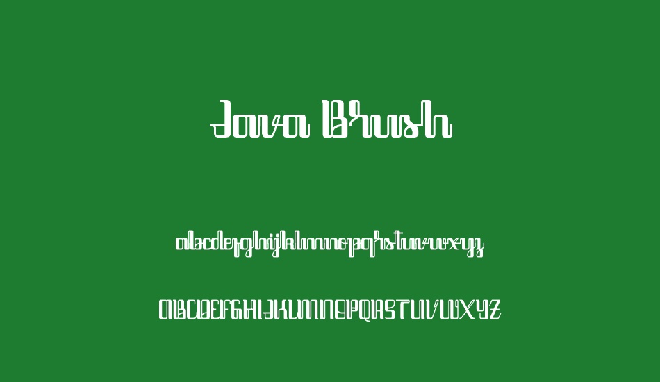 Java Brush font