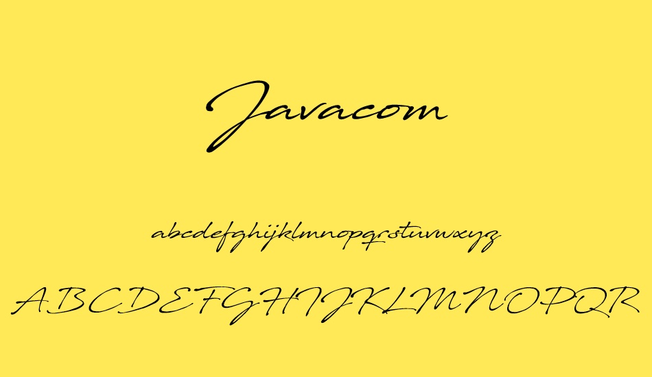 Javacom font